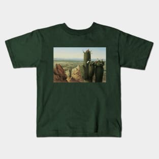 View from Maricopa Mountain Near the Rio Gila by Pratt Kids T-Shirt